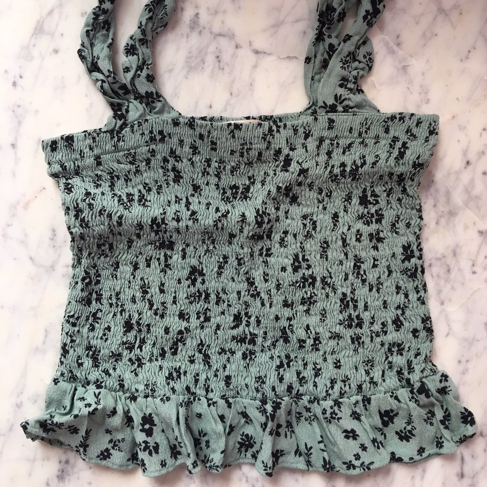 *3/$30* PINK Laurel & Love Smocked Floral Tank